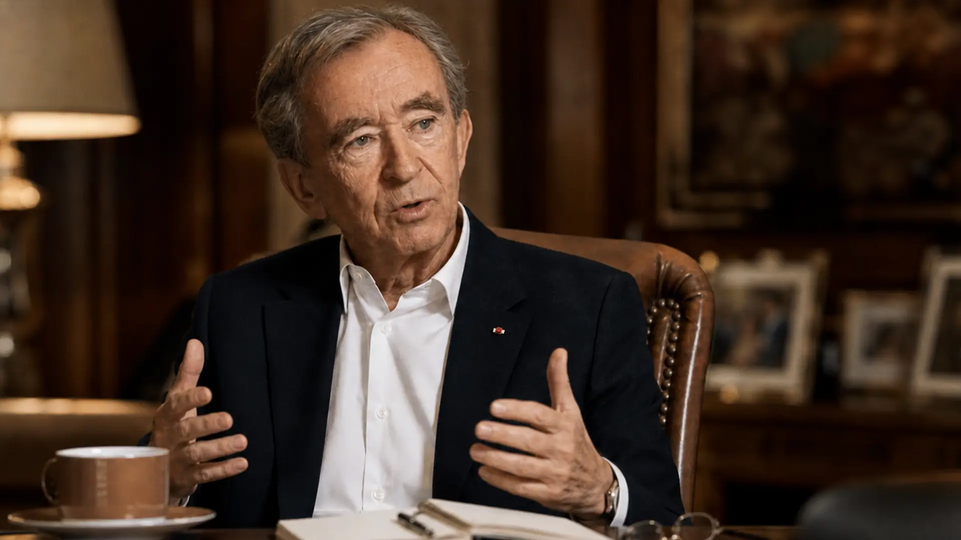 Bernard Arnault lors de l'entretien, novembre 2025